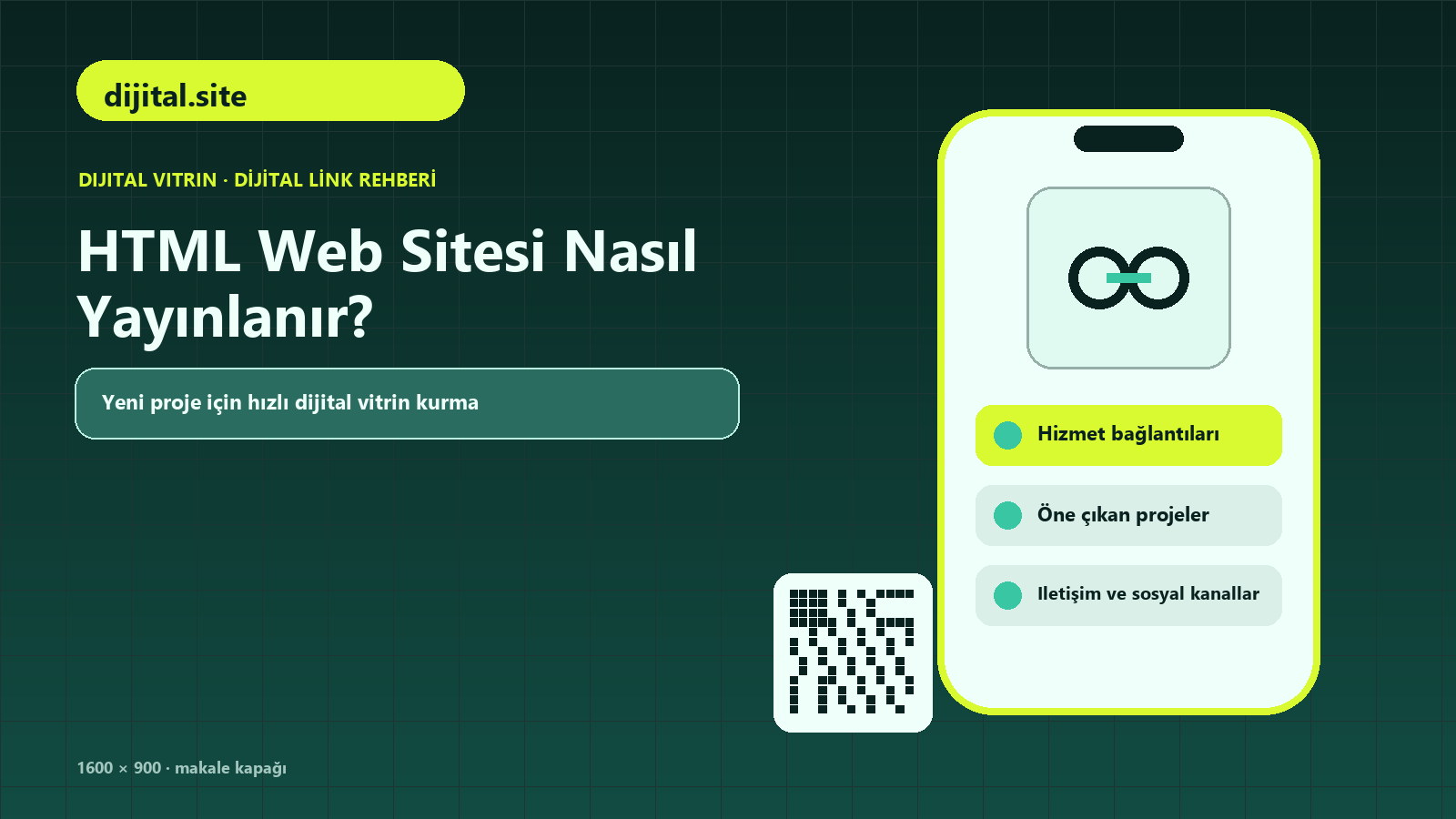 HTML Web Sitesi Nasıl Yayınlanır? Statik Site Yayınlama Rehberi konulu dijital.site rehber kapağı